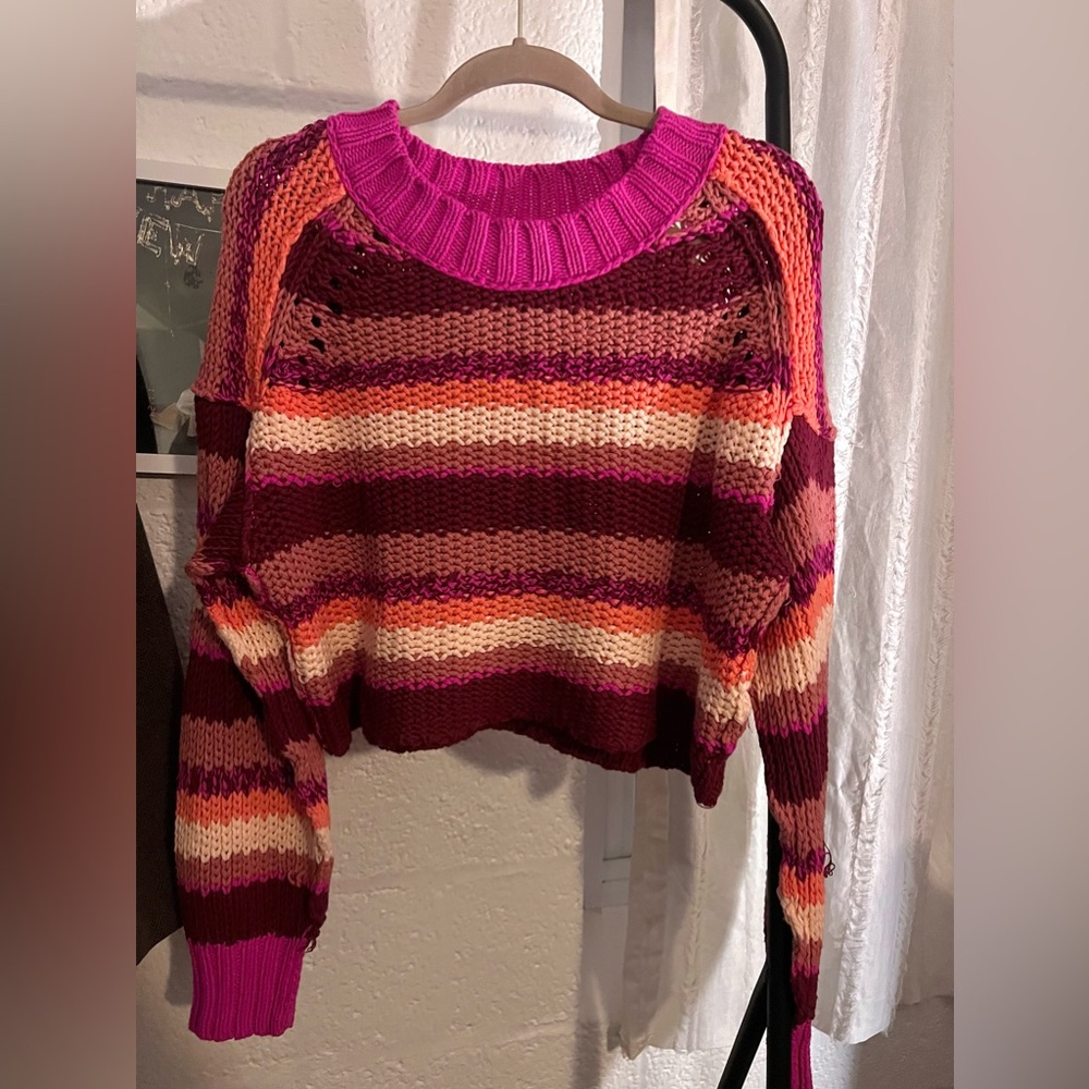 Free People Devon Open-Knit Sweater